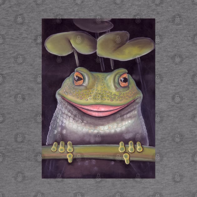 Funny smiling frog with big lips by TheGuardianElephant